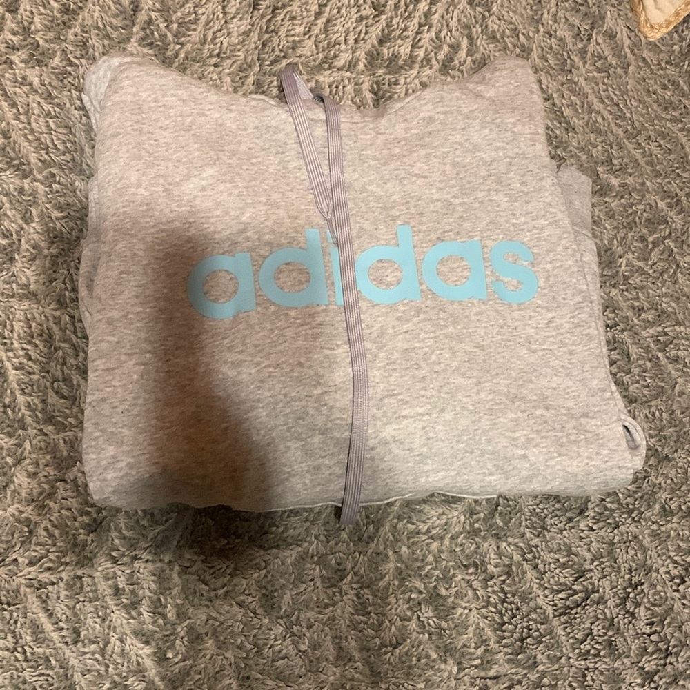 XL grey and blue Adidas hoodie never worn